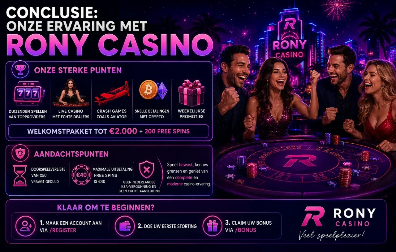 Spelers genieten van Rony Casino-ervaring